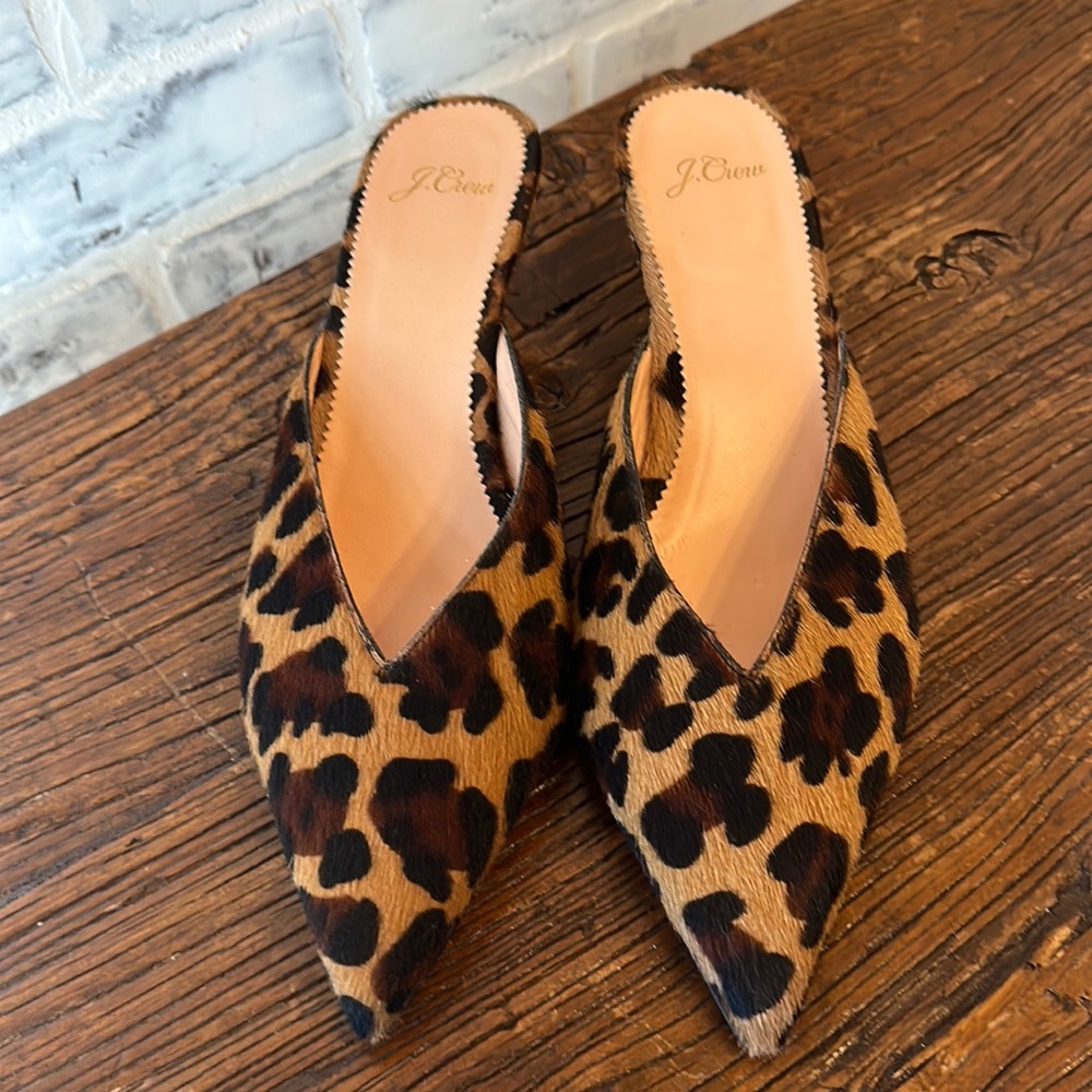 J. Crew Sophia Kitten Heel Leopard Print